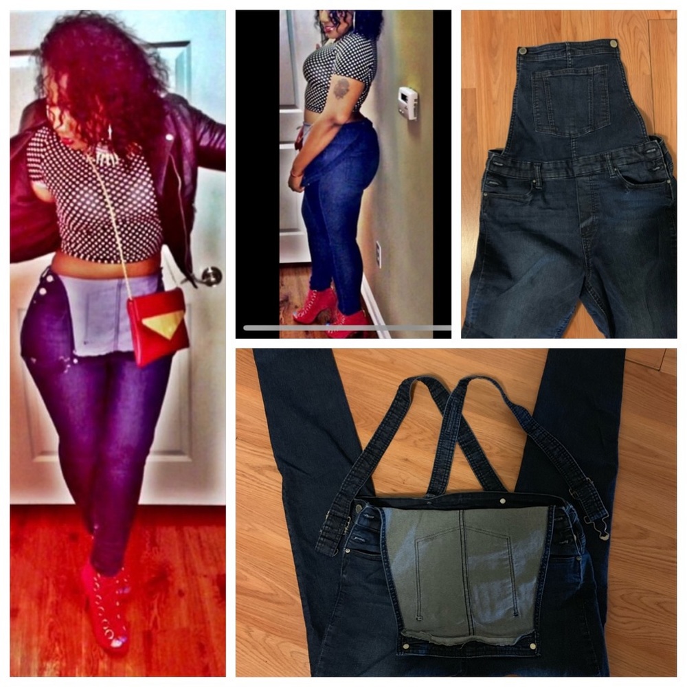 Blue jean overalls